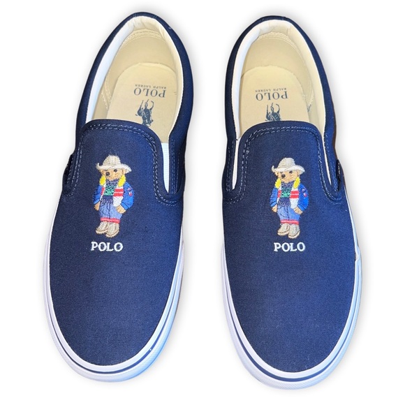 Polo Ralph Lauren Keaton Polo Bear Slip On Sneakers - Picture 11 of 13